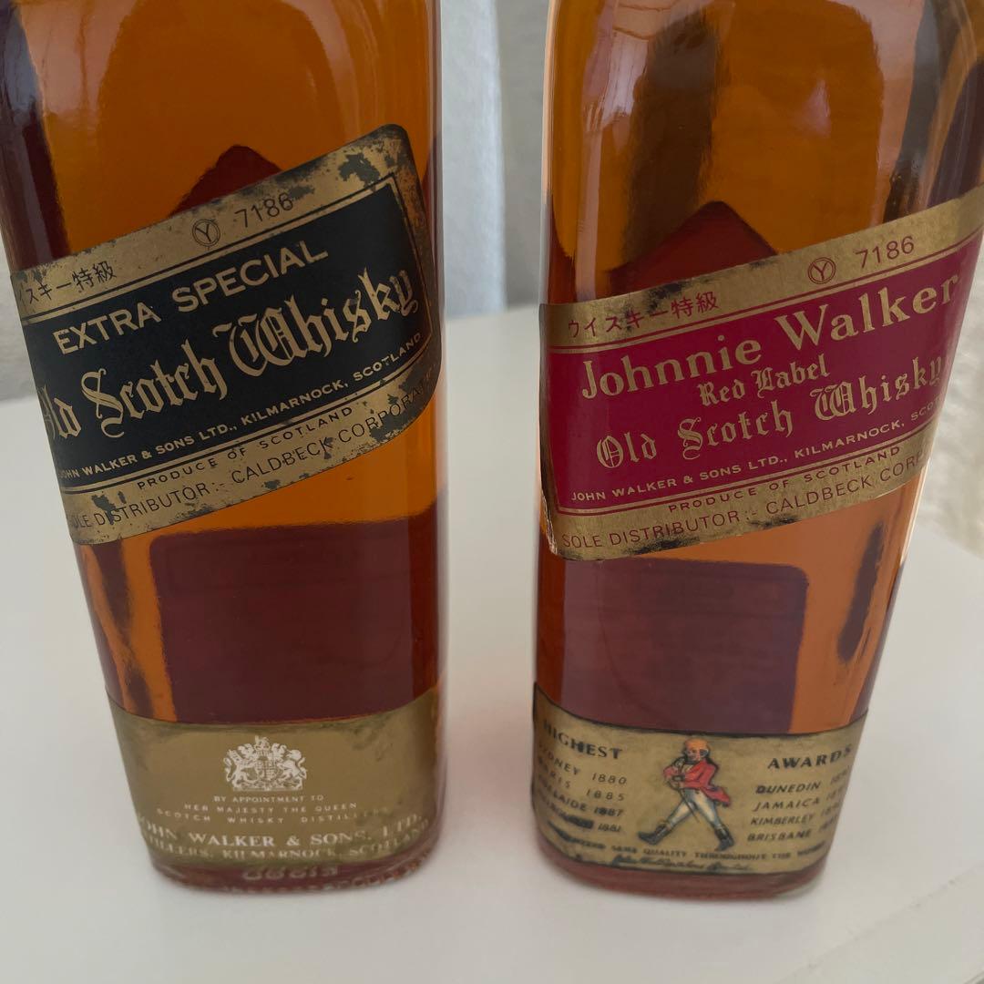 Johnnie Walker ブラック　レッド　70年代 白紋章　特級