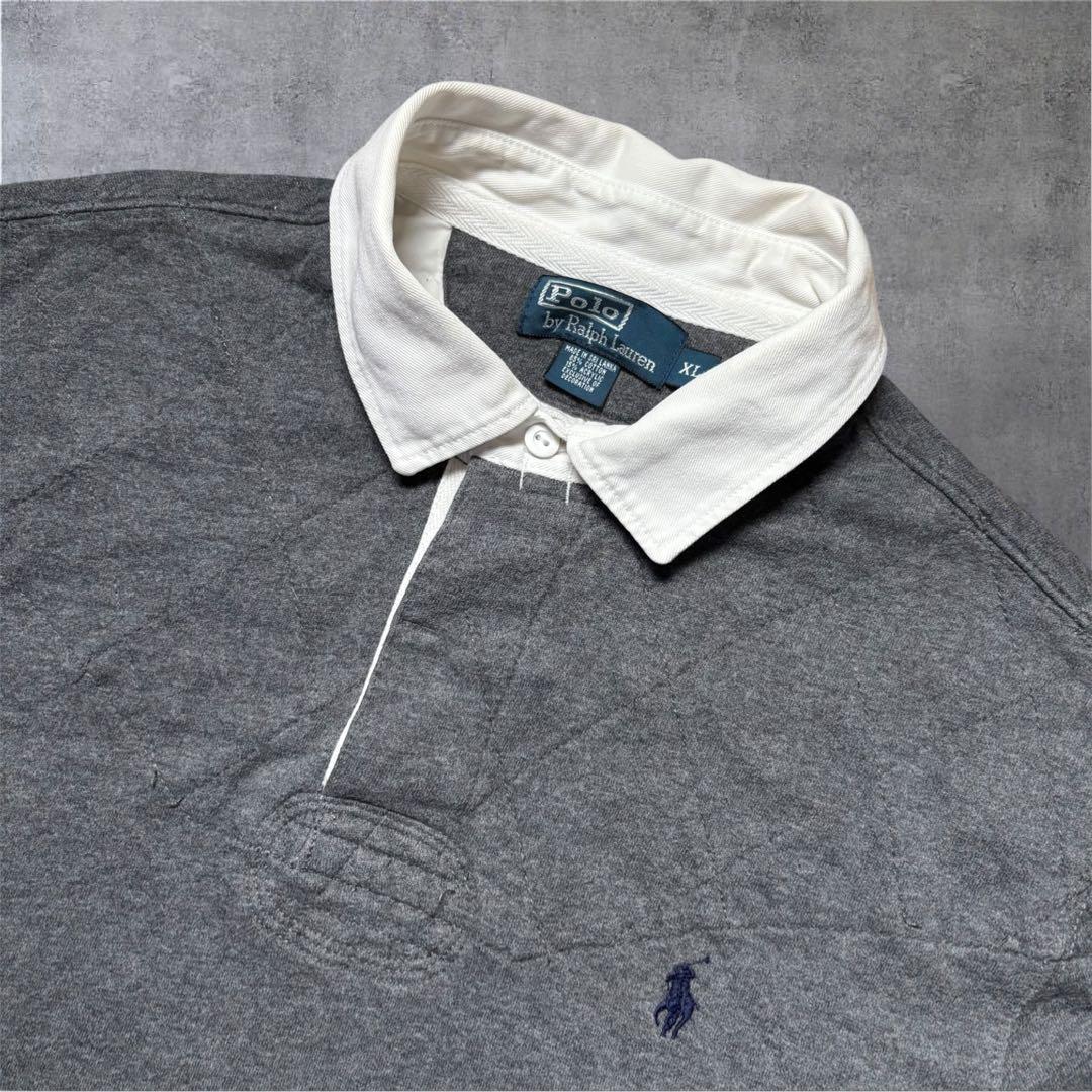 Polo Ralph LaurenラガーシャツスウェットトレーナーXL裏起毛　灰