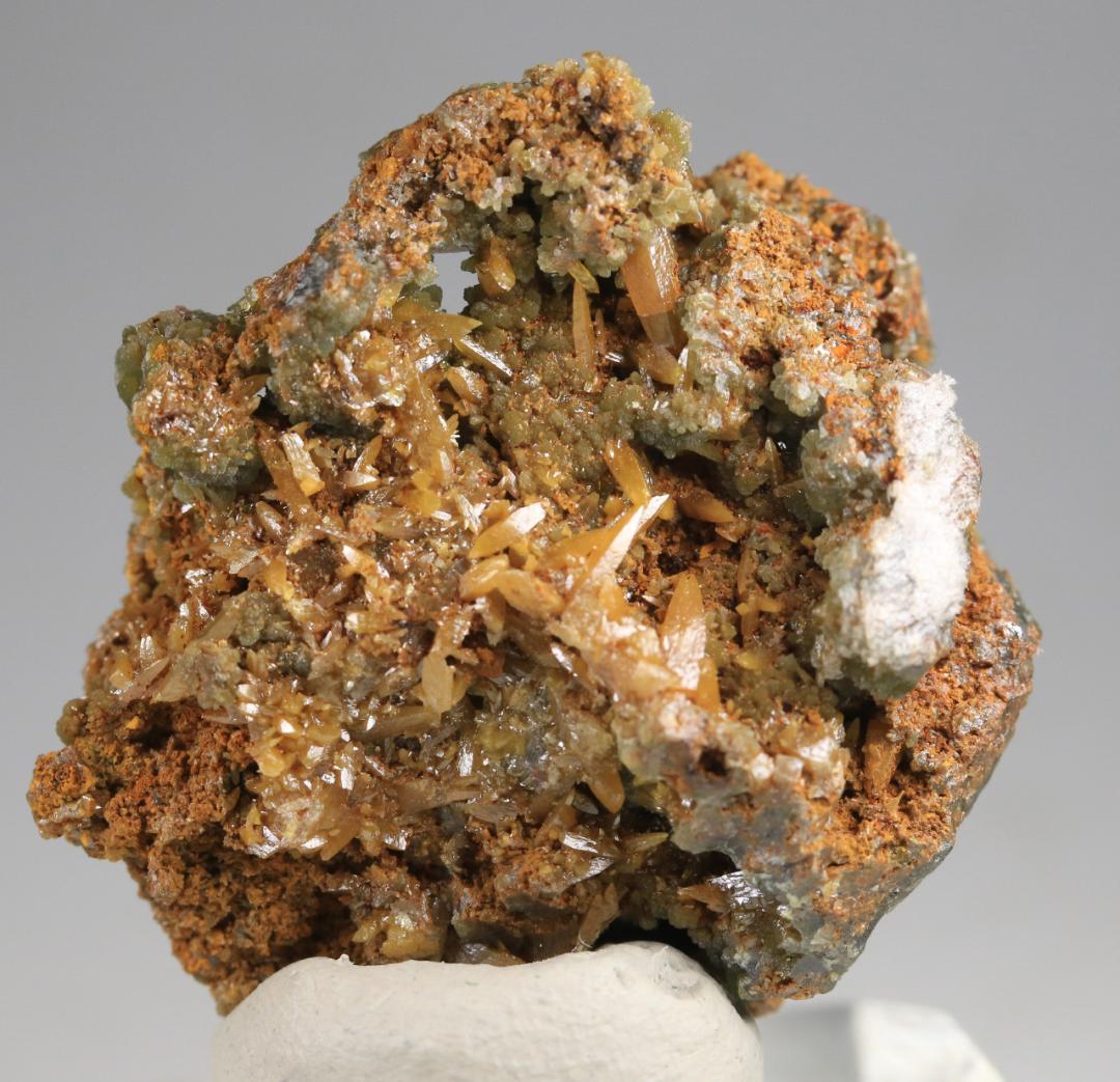 ウルフェナイト ミメタイト 共生標本 メキシコ産 / 原石 天然石 鉱物標本