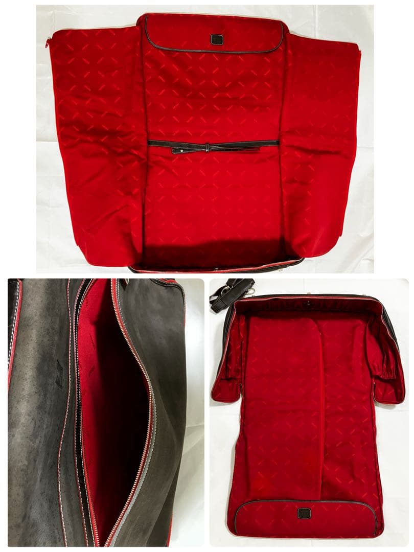 希少Ferrariフェラーリ本革レザートラベルバッグ　ガーメントバッグ2way