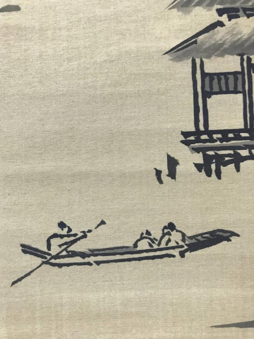 【模写】啓書記/太公望山水図/三幅対/掛軸/名家伝来/AC-770