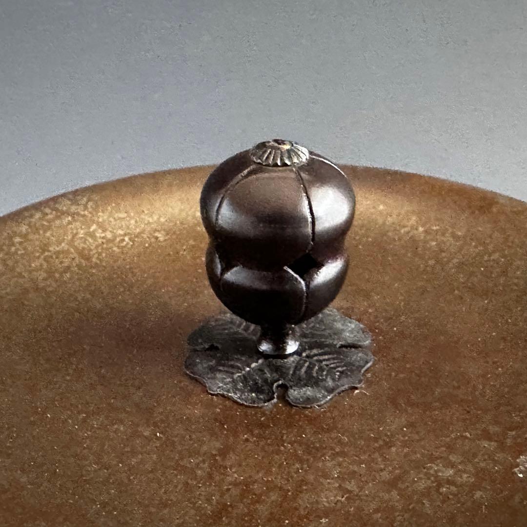 茶道具　瓢釜　金森紹栄　共箱　未使用品　炉釜　茶釜　茶の湯釜　茶会　稽古　鋳物