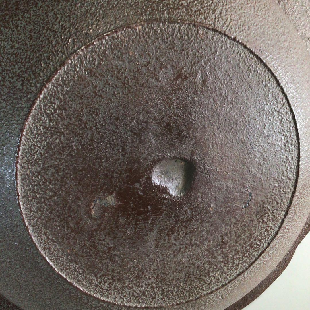 Ｐ７４２　茶釜　『釜師　佐藤清光造』『遠山霰』『透木釜』　共箱　茶道具