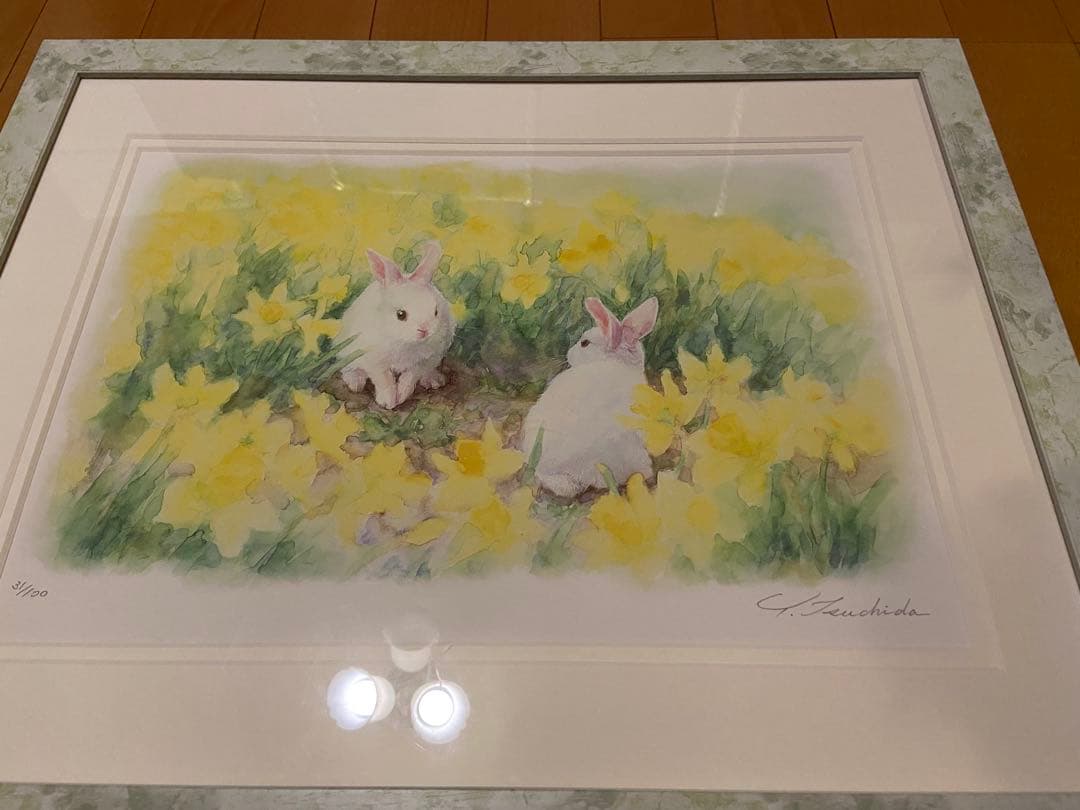 土田裕佳 黄色い花 版画 100/100