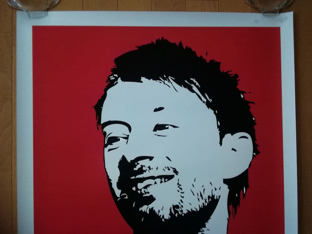 ジャッキー シェフィンズ　　Radio head トム ヨーク　　特大ポスター