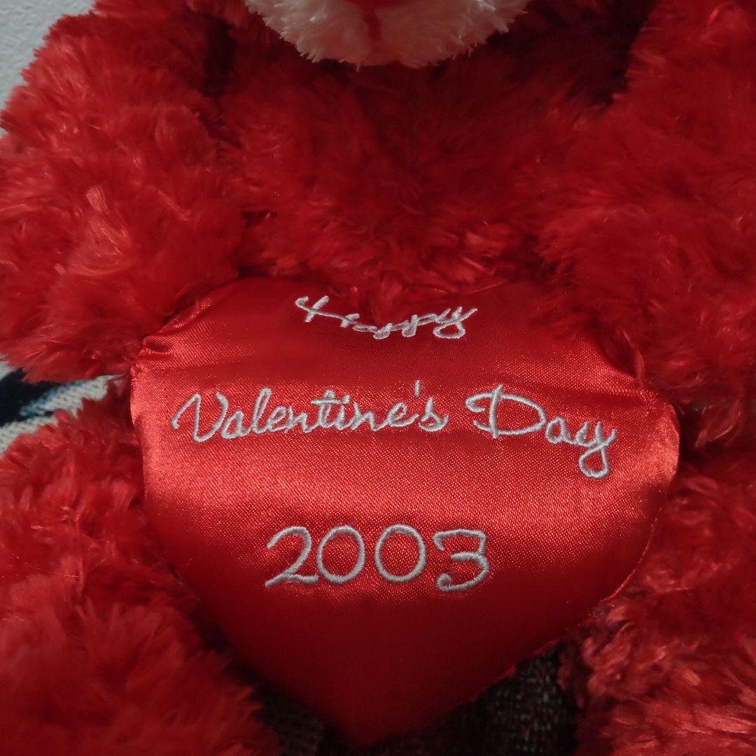 希少！　2003　バレンタイン　ディズニーベア　ダッフィー　WDW　赤　レッド