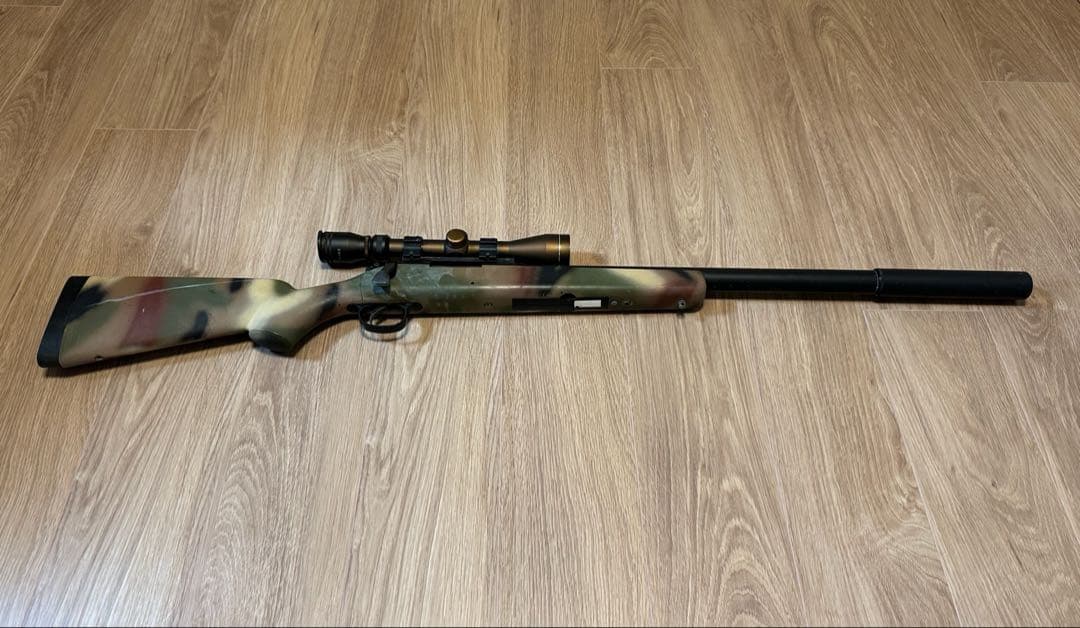 迷彩スナイパーライフル VSR-10 シモンソン製 スコープ＆サイレンサー付き