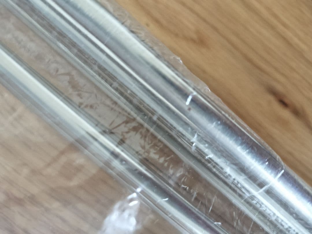 美品　無印良品ステンレスユニットシェルフ・追加用帆立・中3本/クロスバー2セット