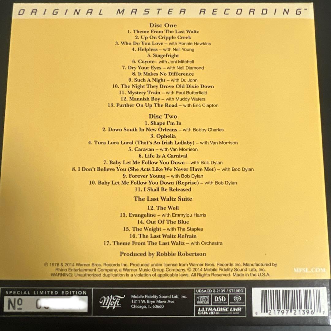 洋楽 The Band Last Waltz MFSL SACD