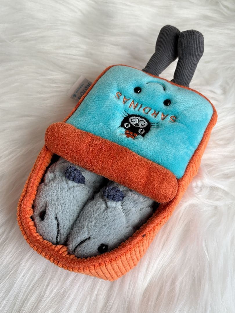 新品　ジェリーキャット　オイルサーディン　缶　ぬいぐるみ　ギフト袋付き