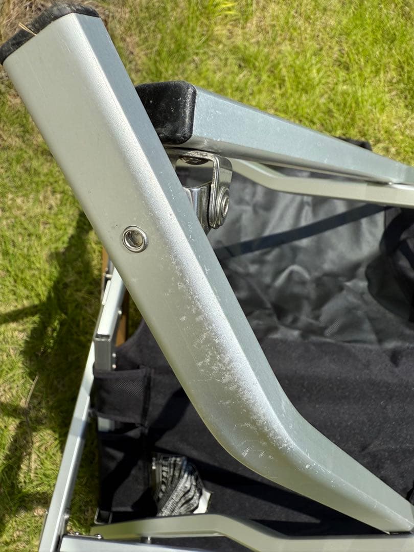  peak ガーデン ローチェア30 ブラック 美品 脚キャップセット