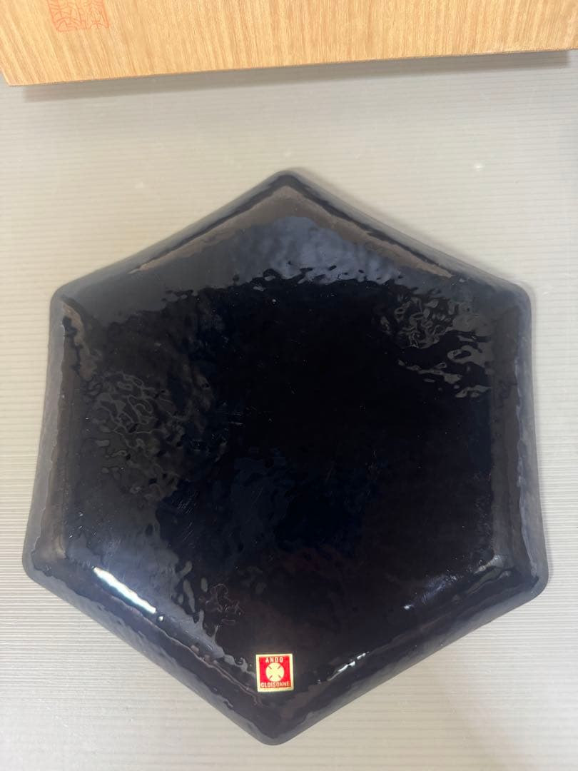 2310 七宝焼　桔梗文　皿　未使用