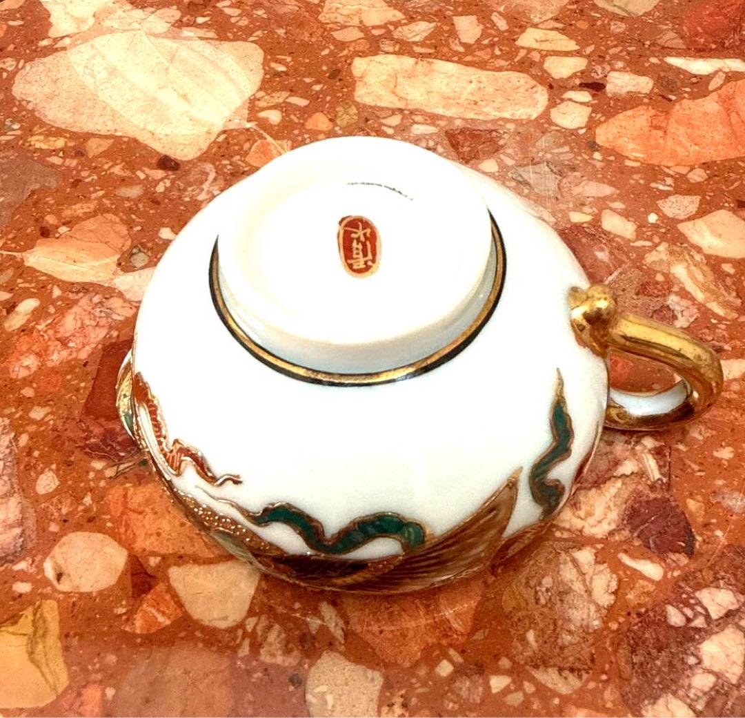 ☆美品高級アンティーク 骨董 茶器セット ぐい呑み 希少 金彩 京焼、清水焼⁉️