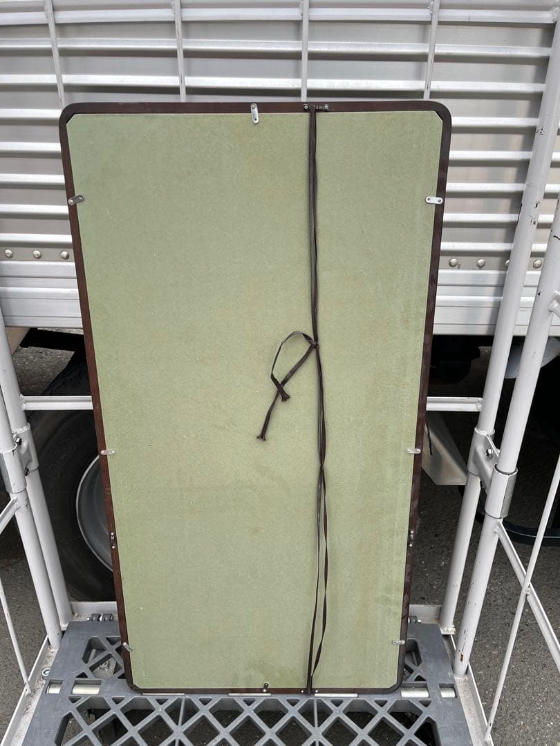 書道作品 ブラウンフレーム付き　中古　額縁　額