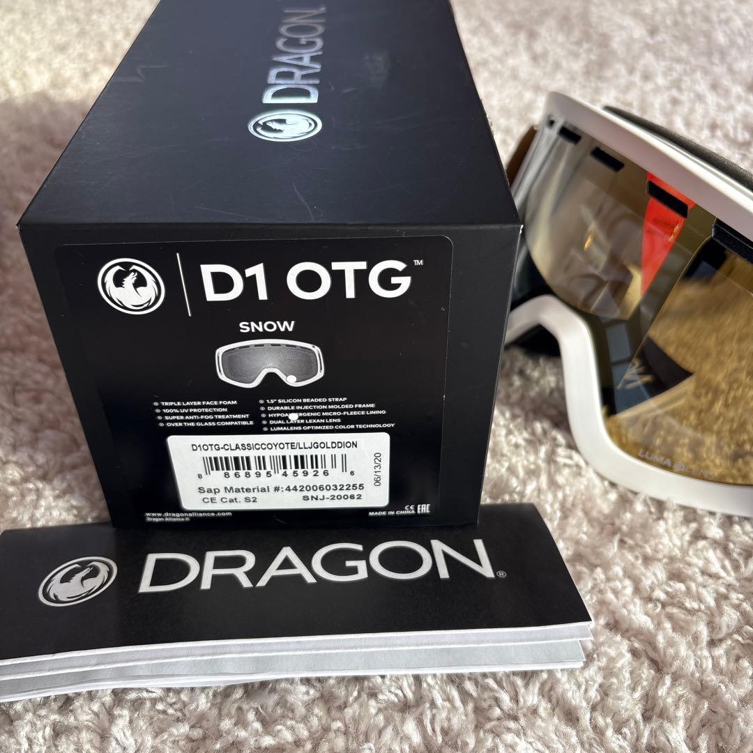 DRAGON D1 OTG スノーゴーグル アジアンフィット　メガネ対応