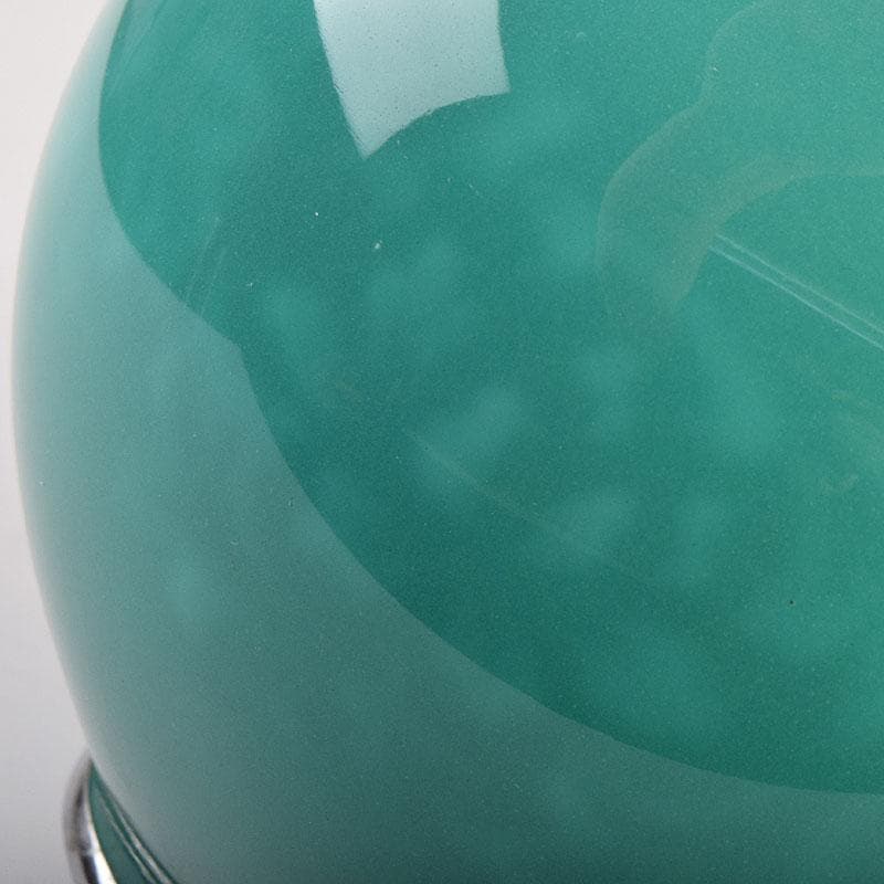 七宝焼　安藤七宝店　緑釉　花文　花瓶　合わせ箱　C　R9385H