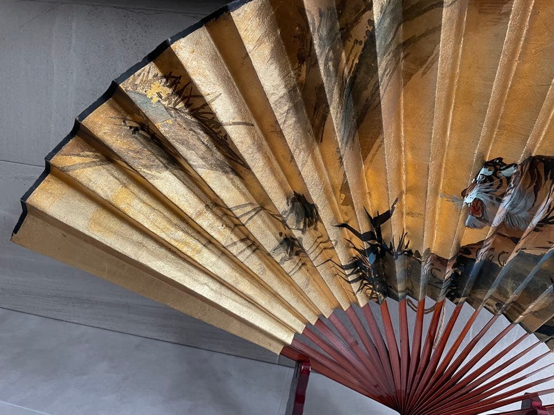 扇　置物　虎　金魚　2セット