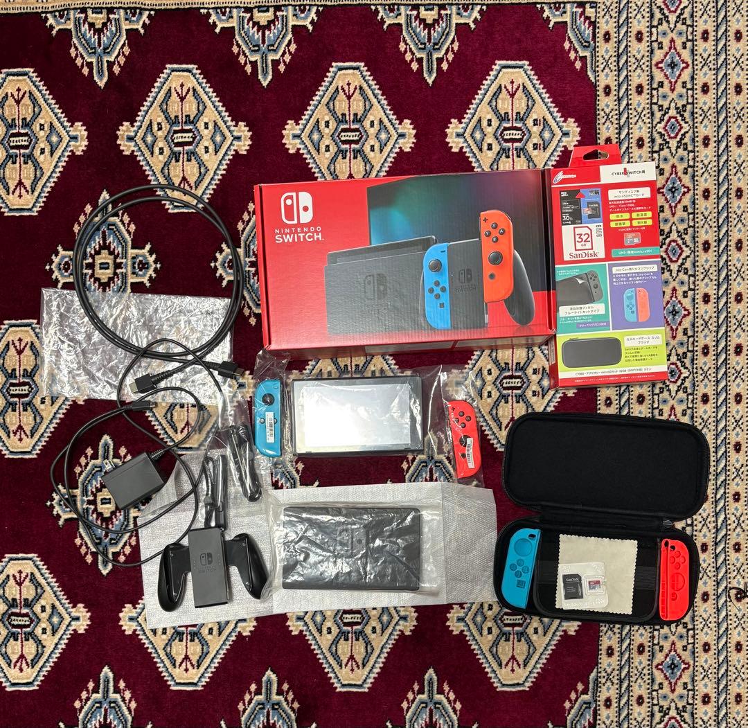 Nintendo Switch 本体　バッテリー強化版　sdカード付き