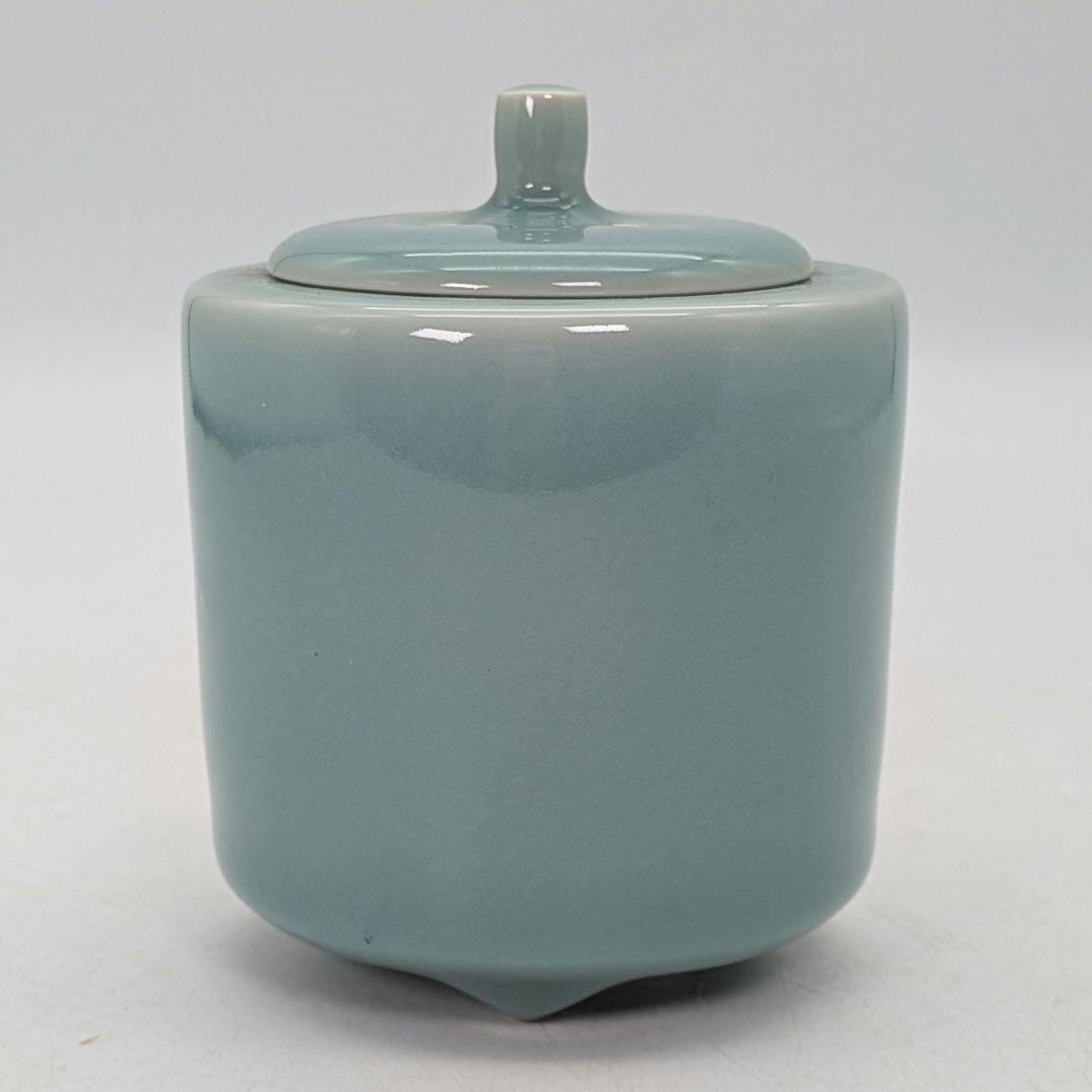 松本為佐視 青磁香炉 合箱 三足香炉 香爐 香道具 茶道具 お香 アロマグッズ