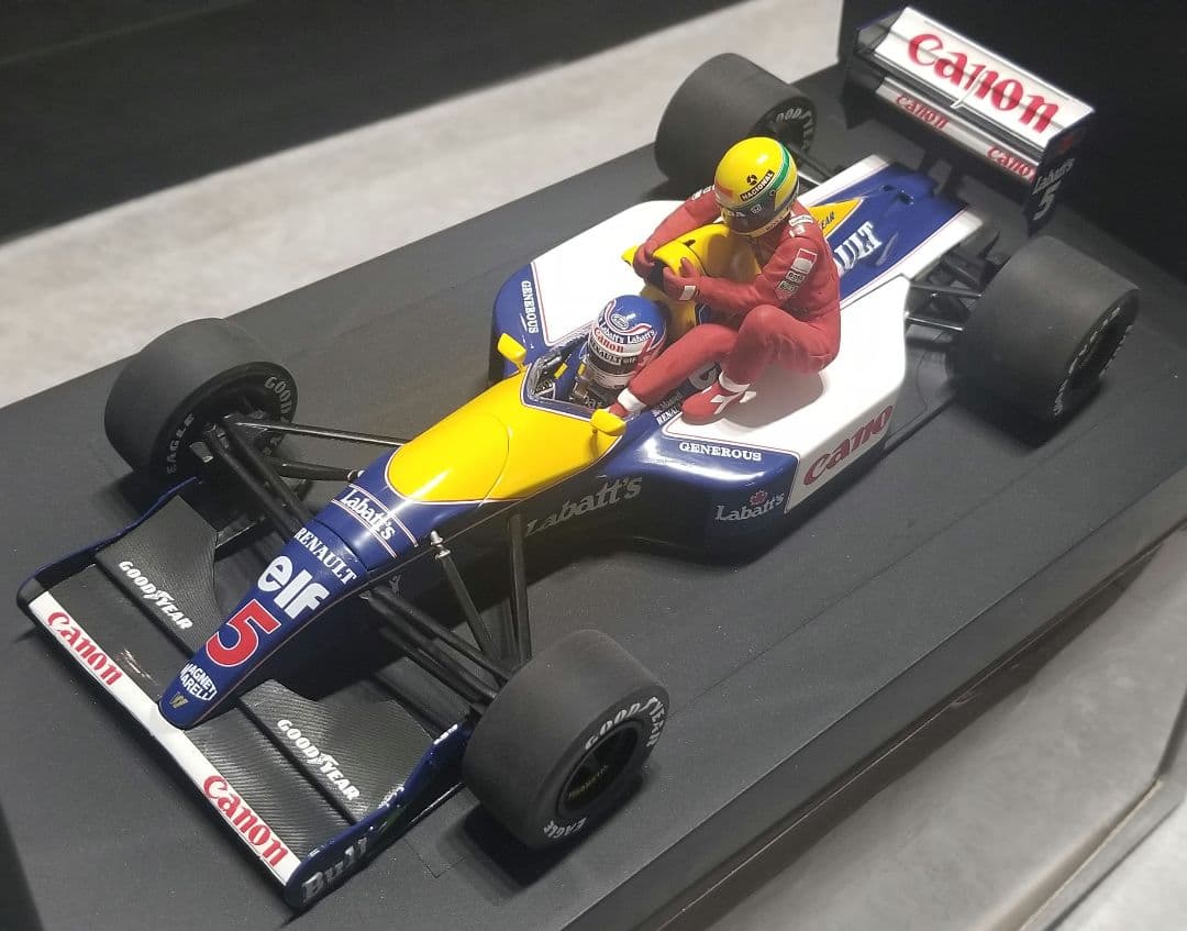 【レア】ミニチャンプス　1/18 ウィリアムズ FW14 マンセルライドオンセナ
