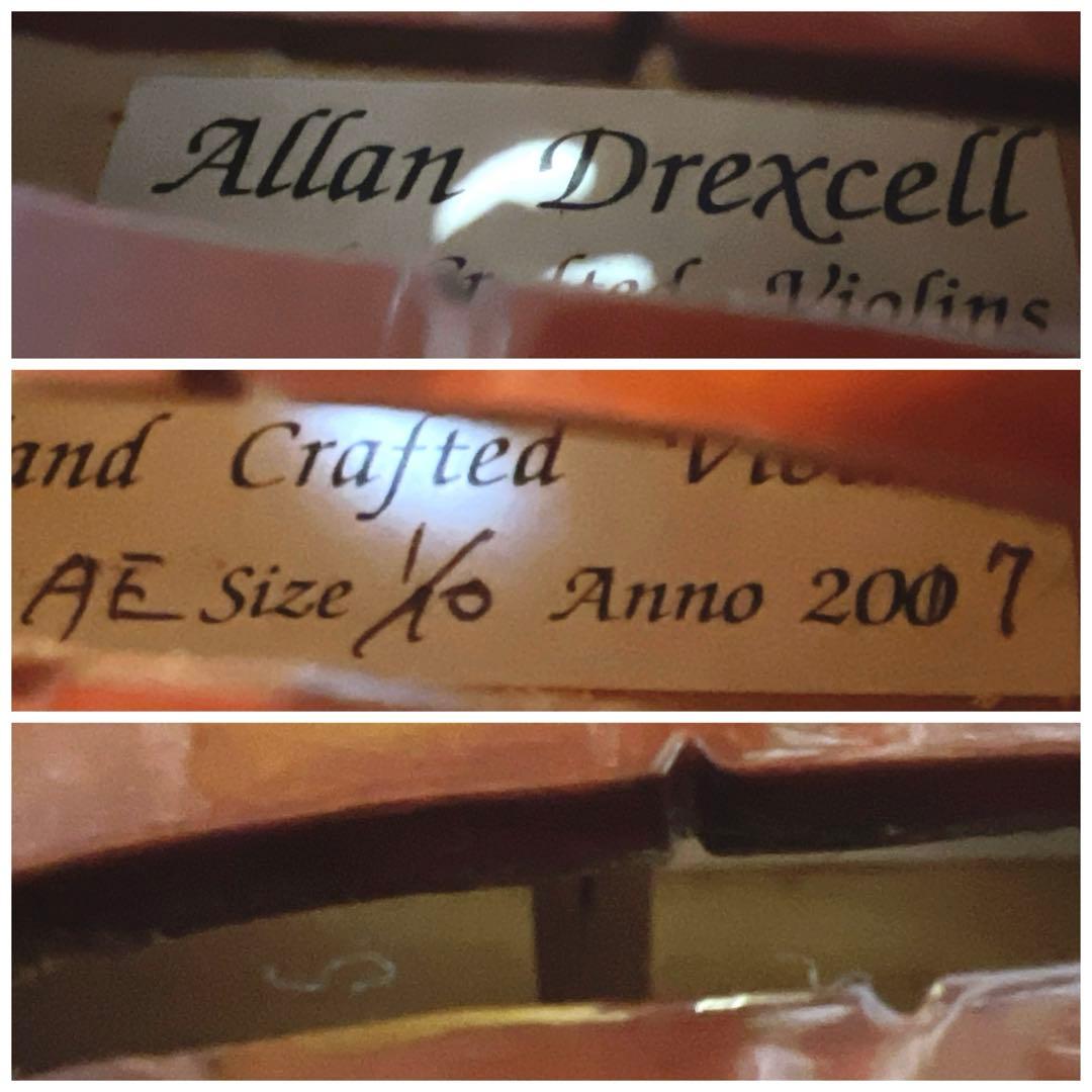 【美品】Allan Drexcell 1/10 バイオリン 2007年製