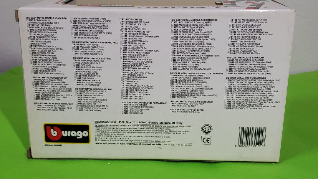 1/18ブラーゴ 1990年イタリアワールドカップ限定 フェラーリ・テスタロッサ