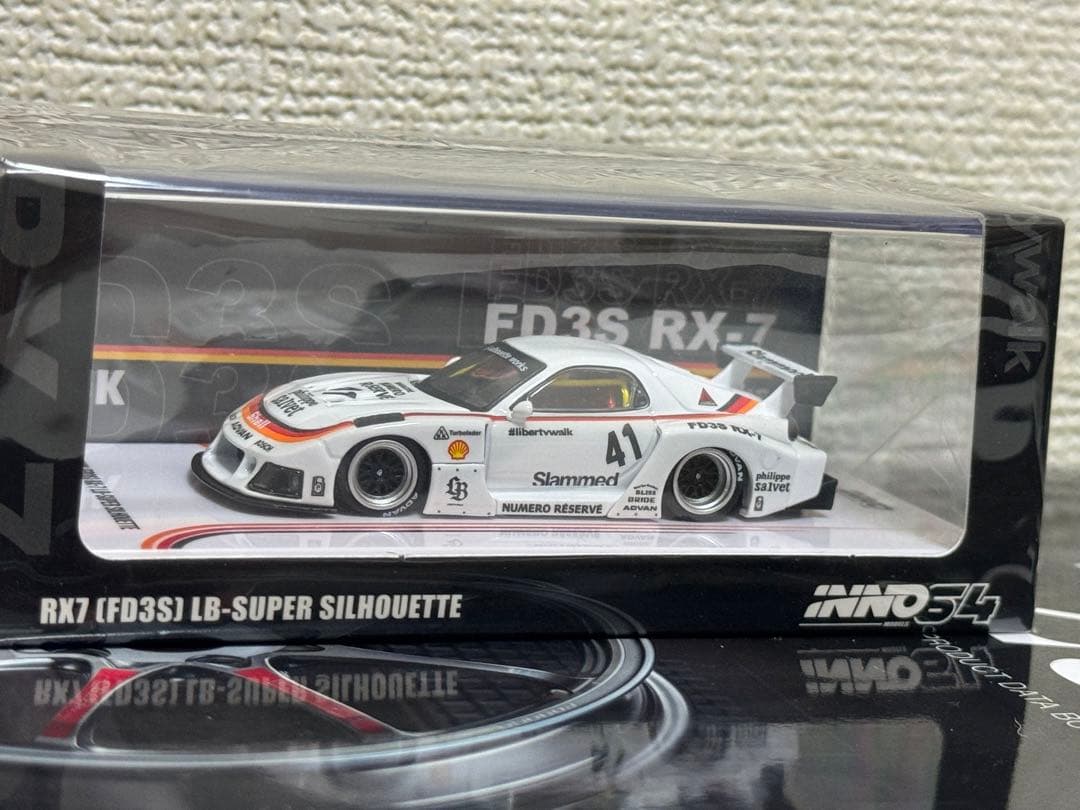 Inno64 1/64 LBWK RX7 FD3Sミニカー 2台セット