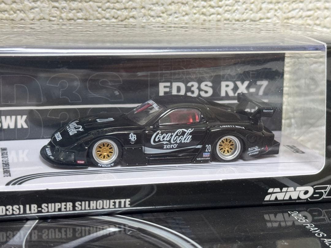 Inno64 1/64 LBWK RX7 FD3Sミニカー 2台セット