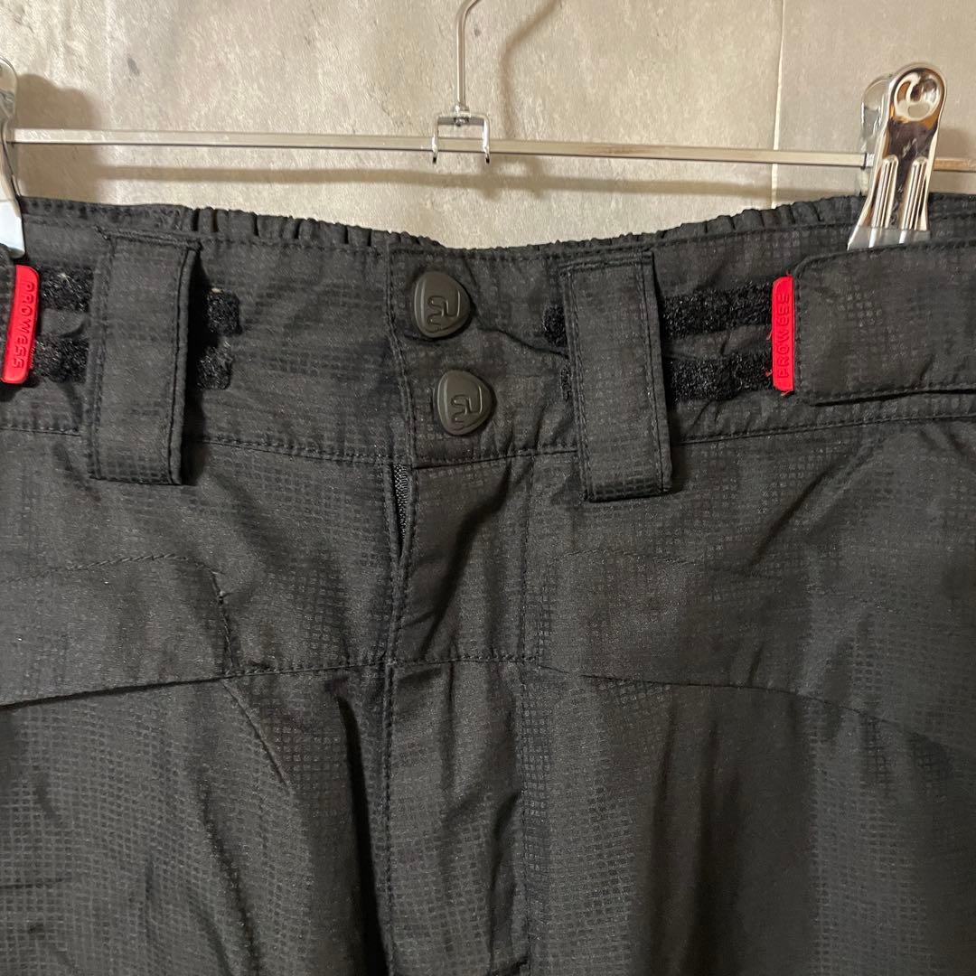 prowessスキーパンツスノーボードウェアズボン下黒ブラック多機能ポケット希少