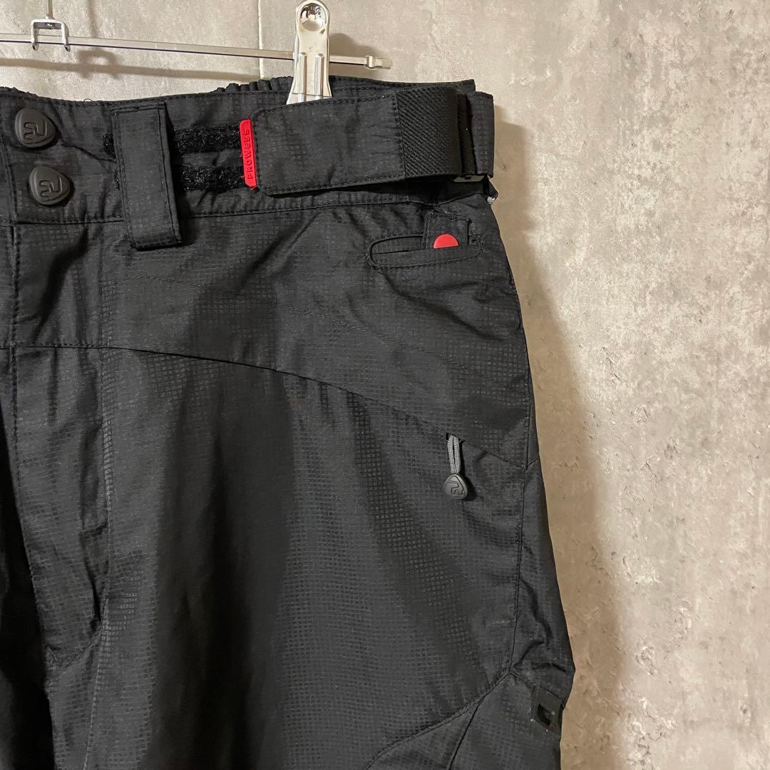 prowessスキーパンツスノーボードウェアズボン下黒ブラック多機能ポケット希少