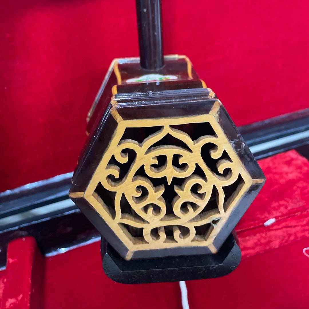 高級 虎丘 二胡 龍頭 弦楽器 民族楽器 ケース付属