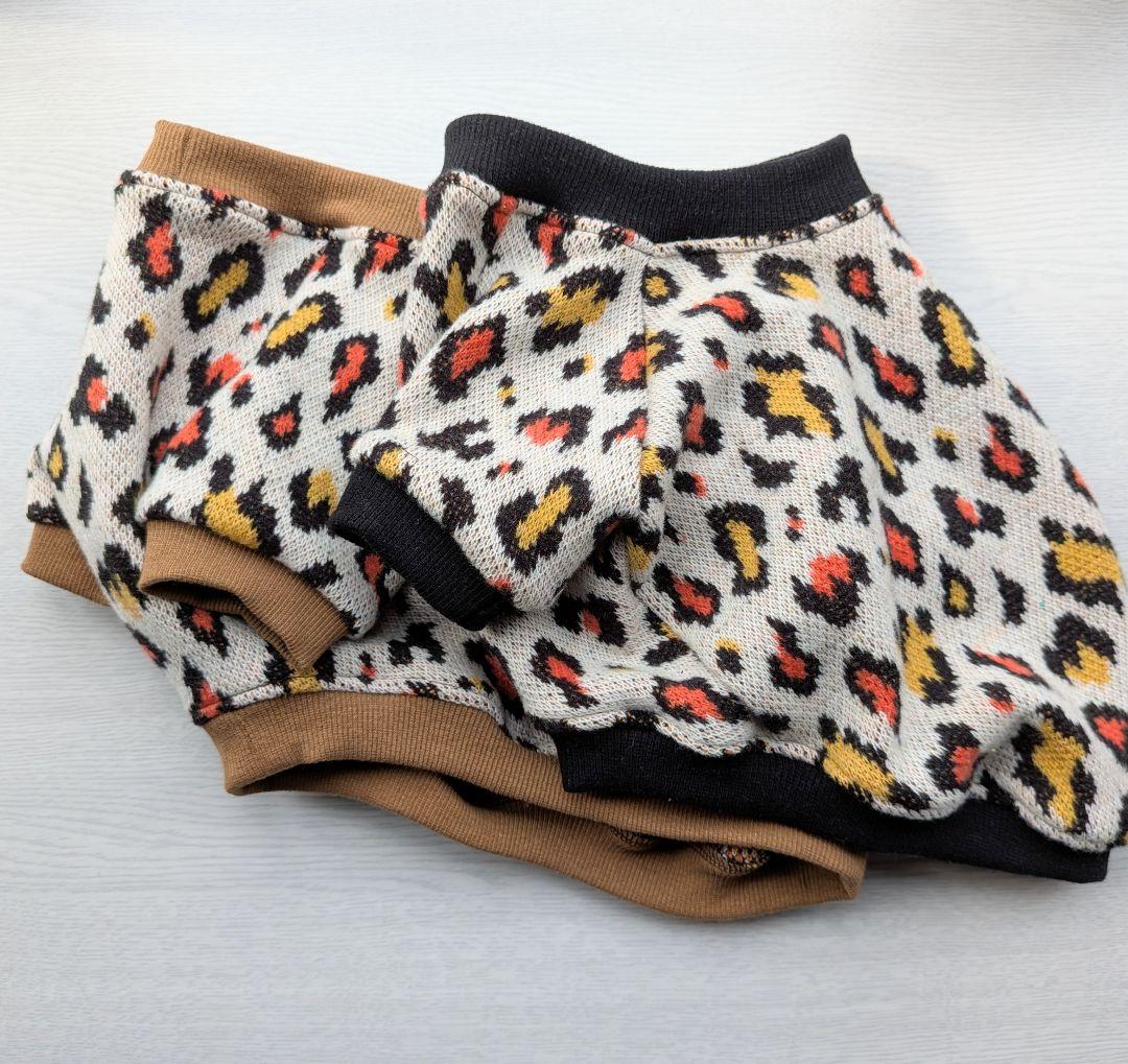 MYSKMT フレブル服 レオパード柄ラグラン　ハンドメイド