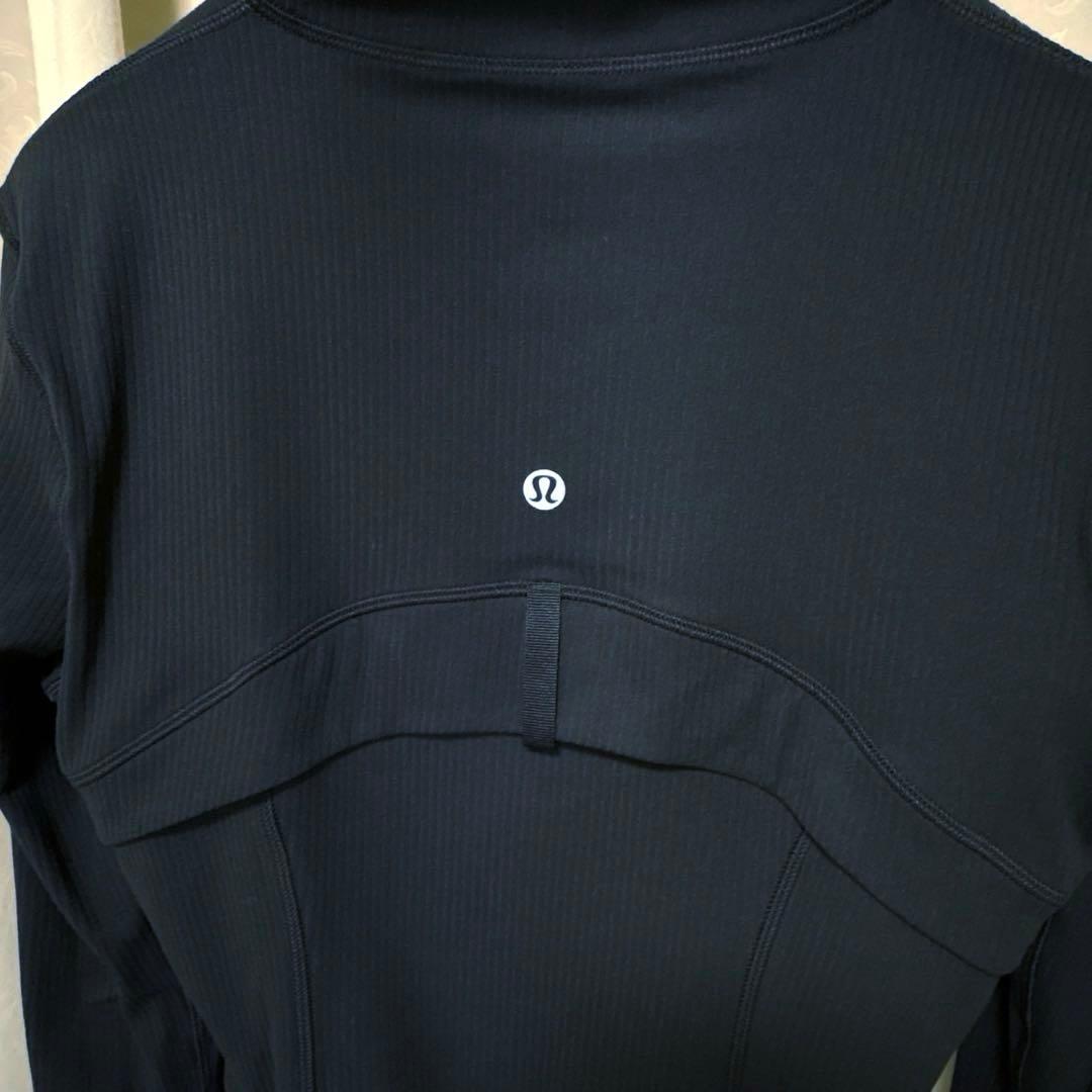 美品lululemonルルレモンクロップDefineジャケットリブ黒ブラック6M