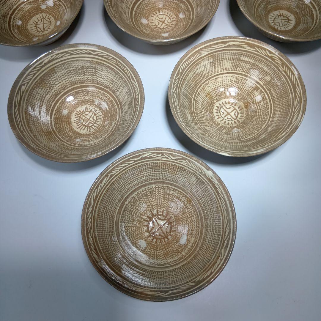 値下げ茶道具　廣州窯　三島手　数茶碗10客　 共箱　未使用品　美品