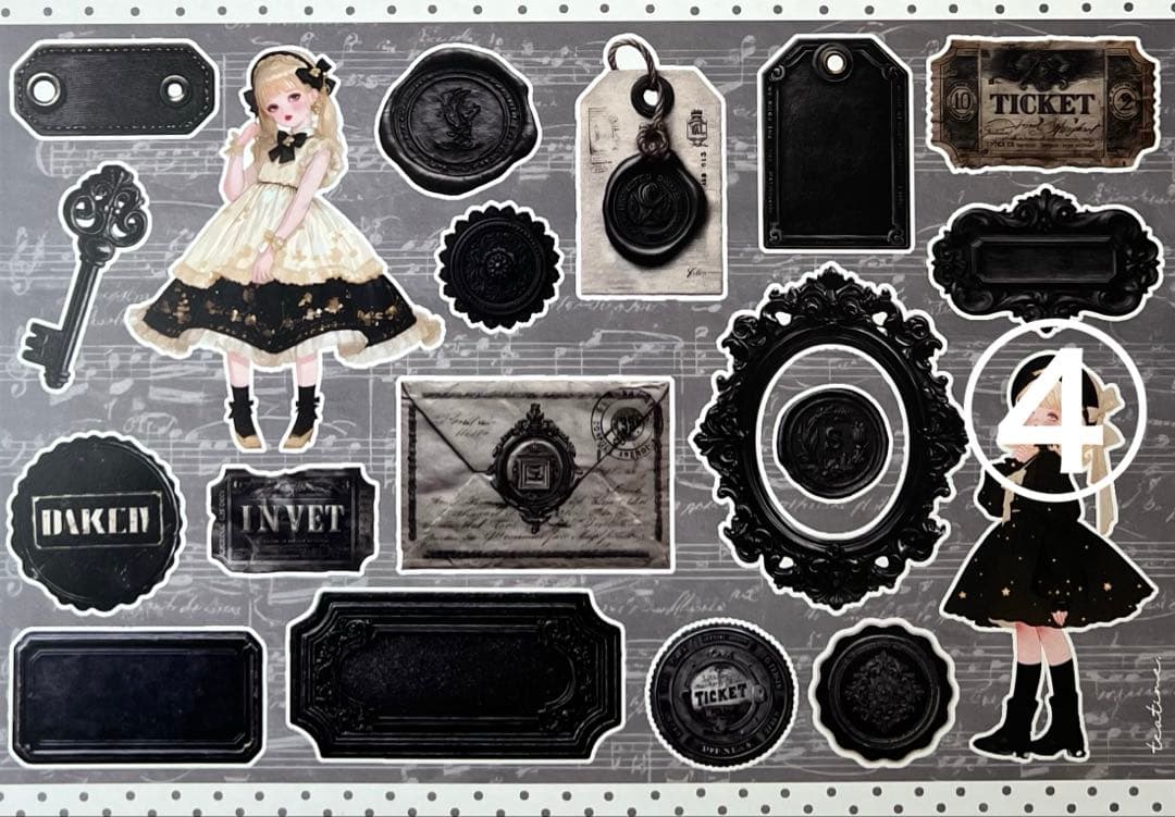 ［K339］teatime.様⚠️凹みあり⚠️素材シート コラージュシート