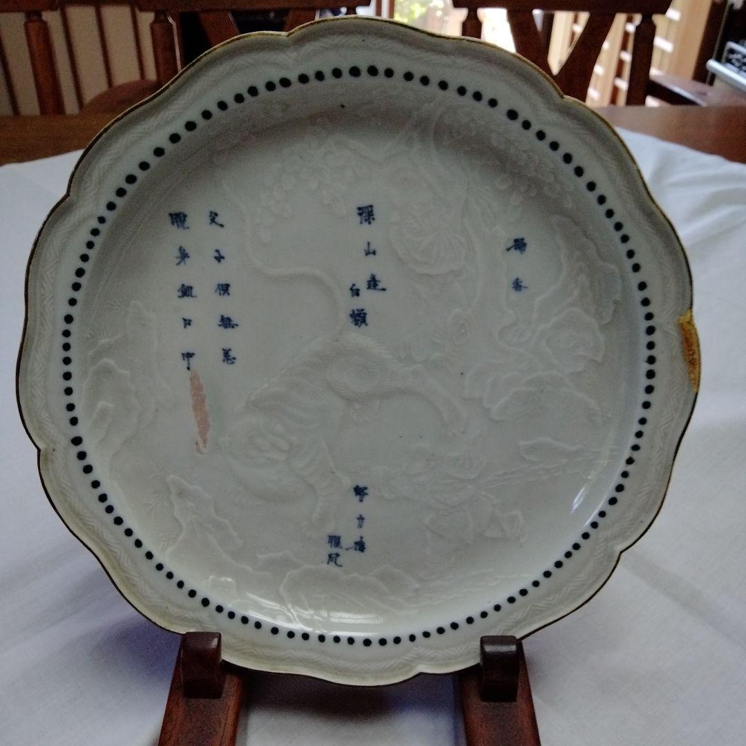 1760から1780年のアンテークの白磁の絵皿