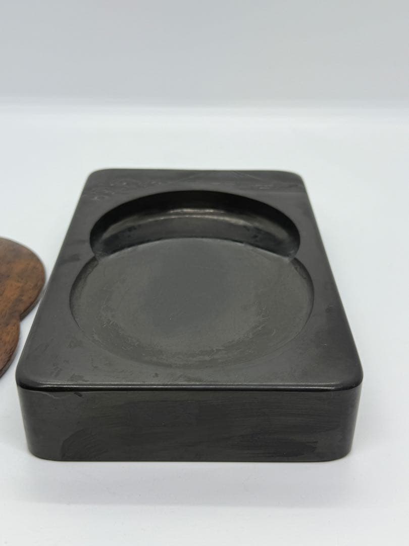硯　作者入り　【十一代 雨宮静軒 作】雨端硯