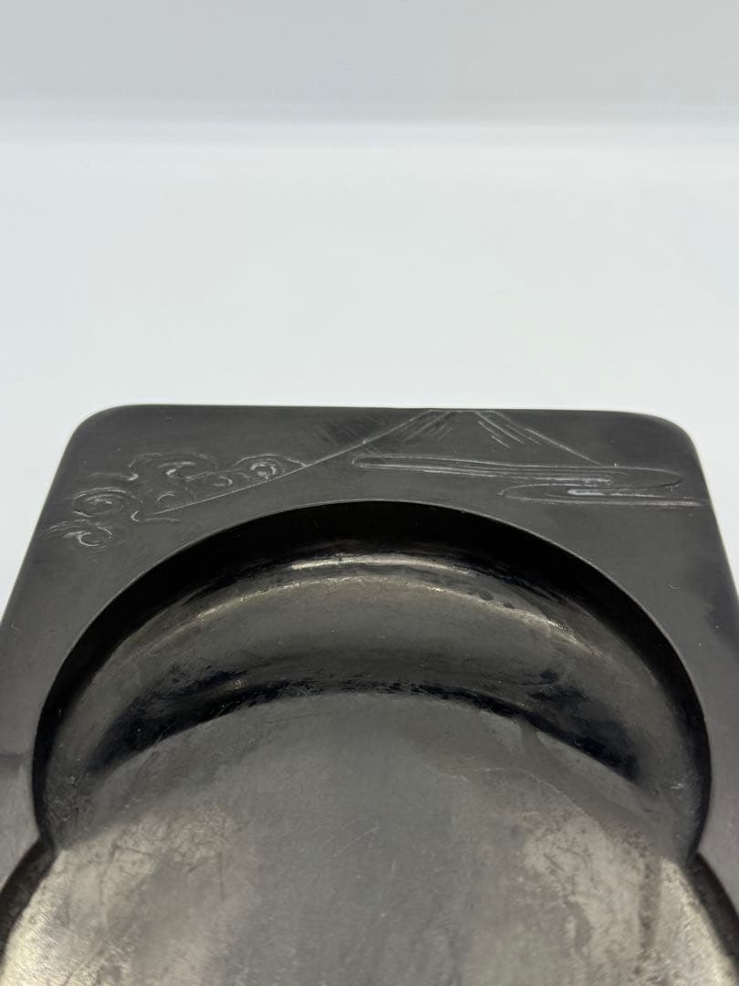 硯　作者入り　【十一代 雨宮静軒 作】雨端硯