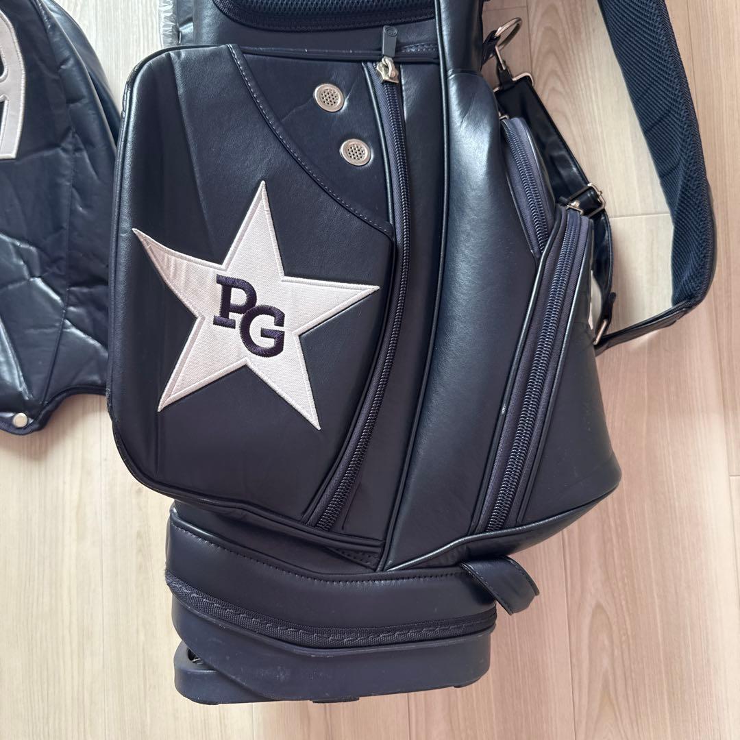 パーリーゲイツ　キャディバッグ　ショルダー式　スタンド式　紺　ネイビー　ゴルフ