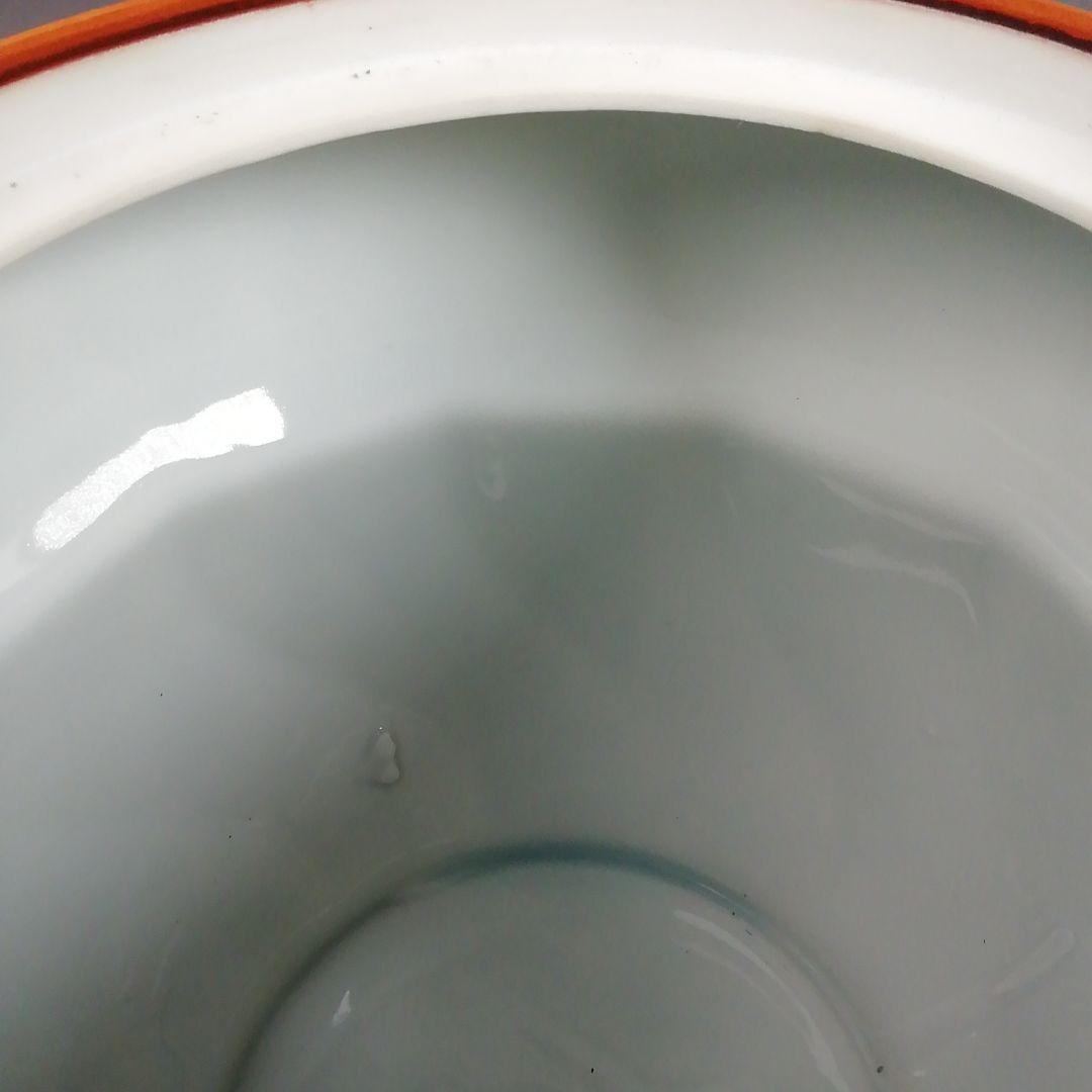 Ｗ２３４　水指　『染付　腰捻　水指』『塗替蓋付』『加藤郷山 造』　共箱　茶道具