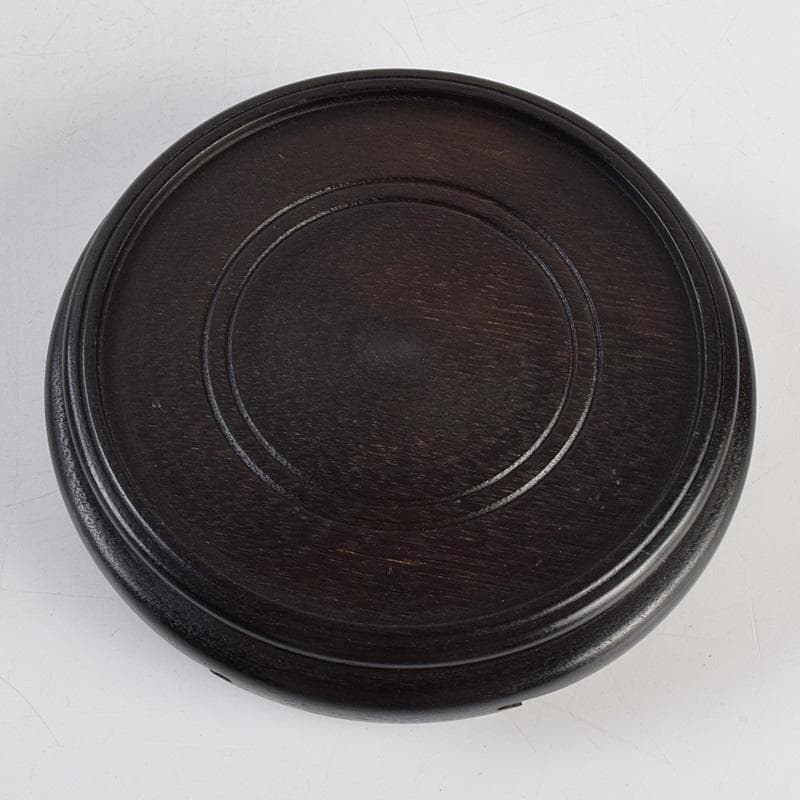 七宝焼　佐藤謨義作　水仙文　花瓶　唐木台付　共箱　V　R9237