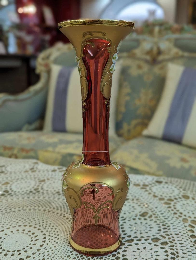 美品　ベネチアングラス　花瓶