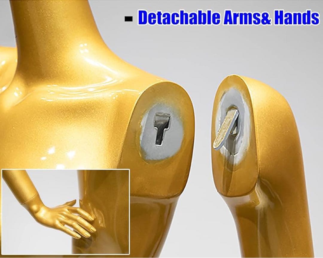 女性用　マネキン　ゴールド　トルソー　全身　178cm 特大