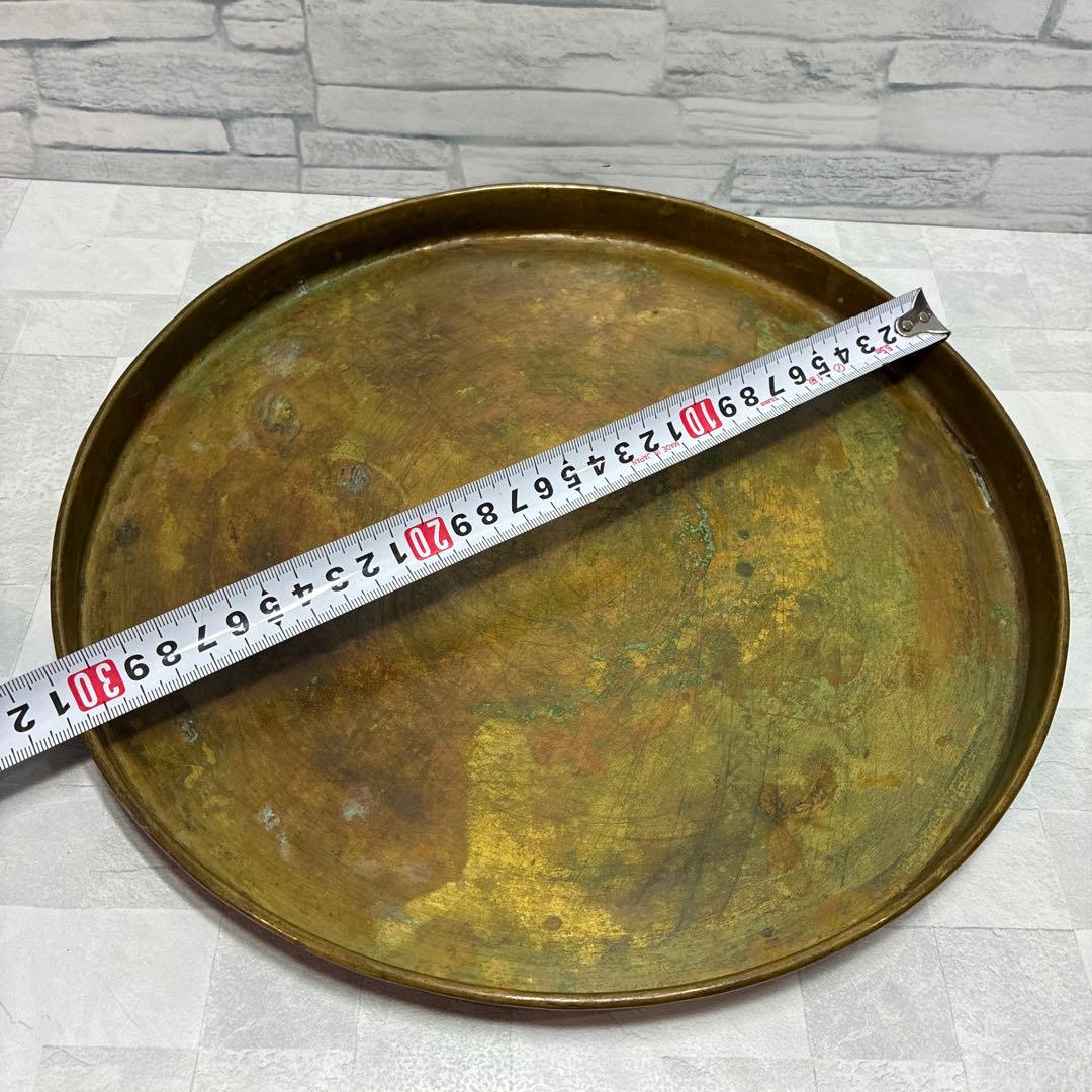 真鍮 パレット アンティーク 芸術 昭和 レトロ 30.5cm