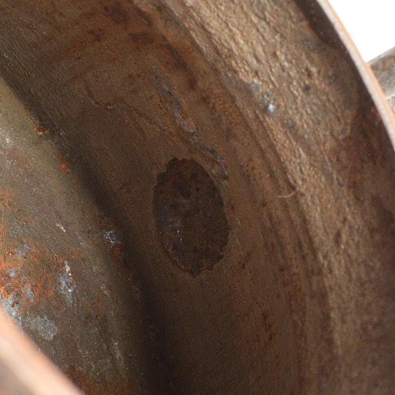 南部鉄器　桜文　鉄瓶　鉄釜　V　6378