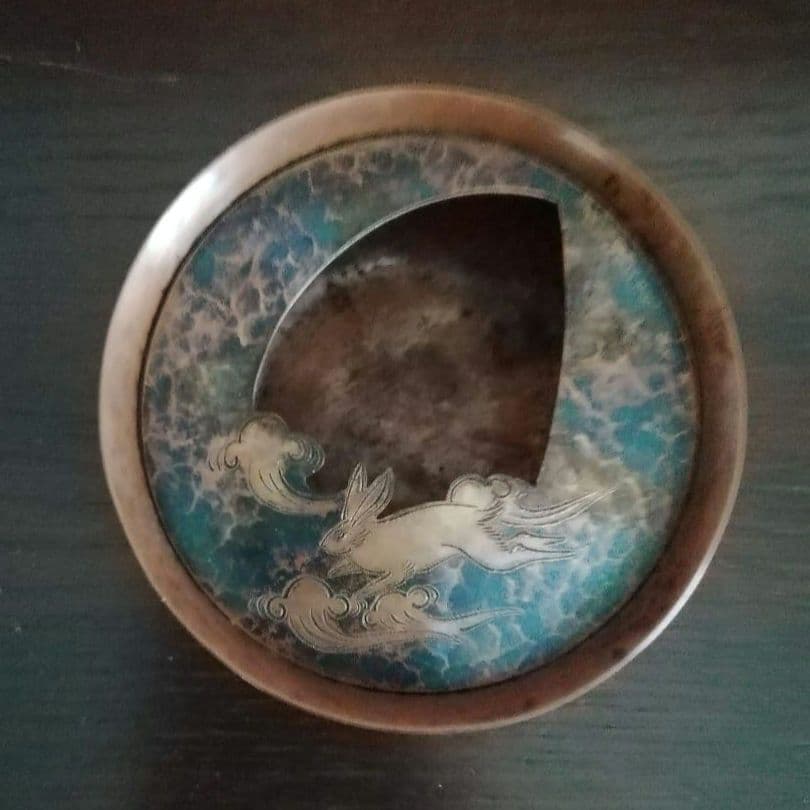 逸品　玉川堂　鎚起銅器　兎図紋　香炉　花活け　灰皿　和骨董　アンティーク