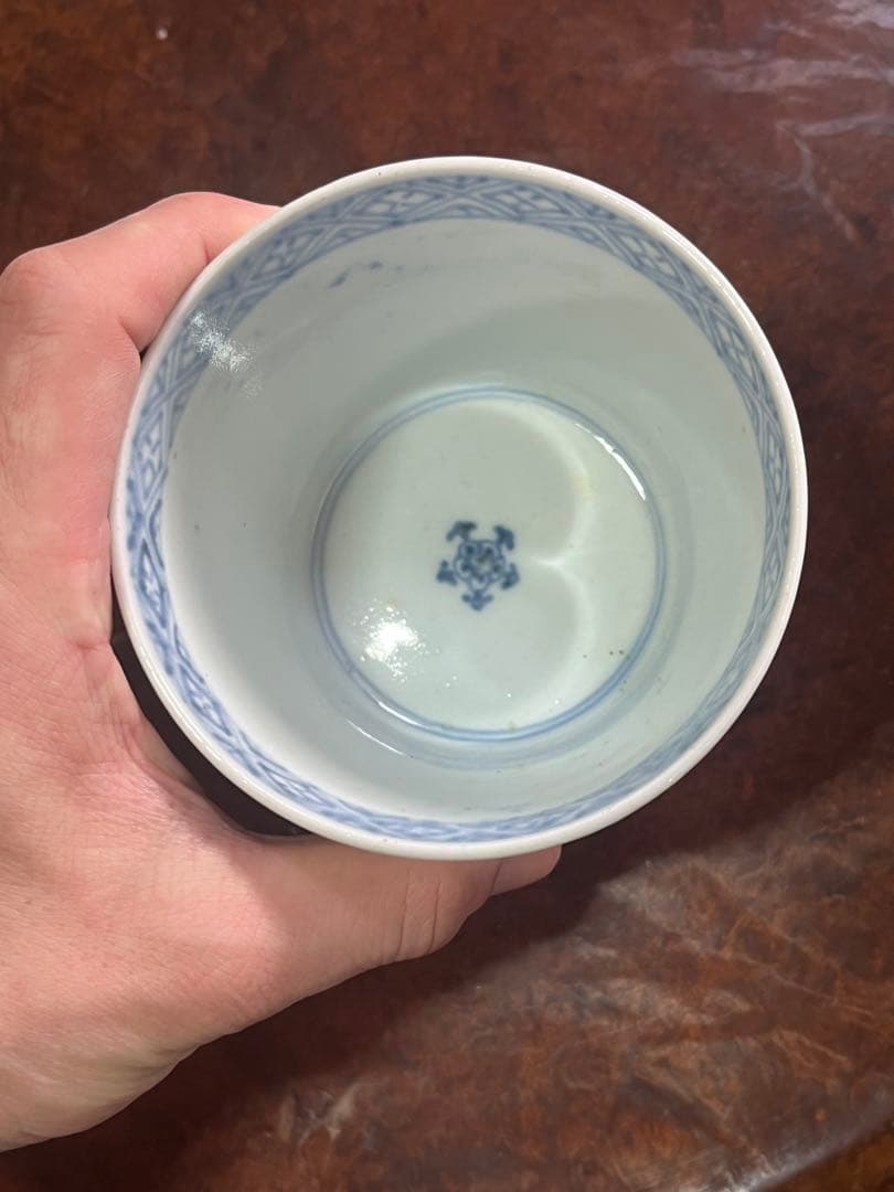 希少　古伊万里　蕎麦猪口　散らし　大振り　松竹梅　柿右衛門　珍品　モダン　民藝