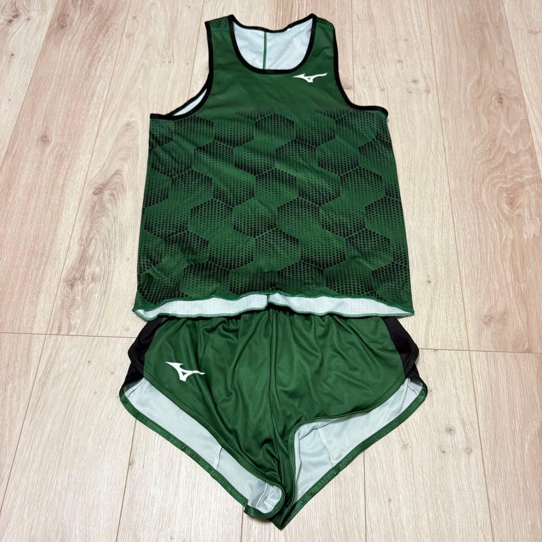 試着のみ✨ミズノ　ランニング　陸上　上下　セットアップ　ユニフォーム　Mサイズ