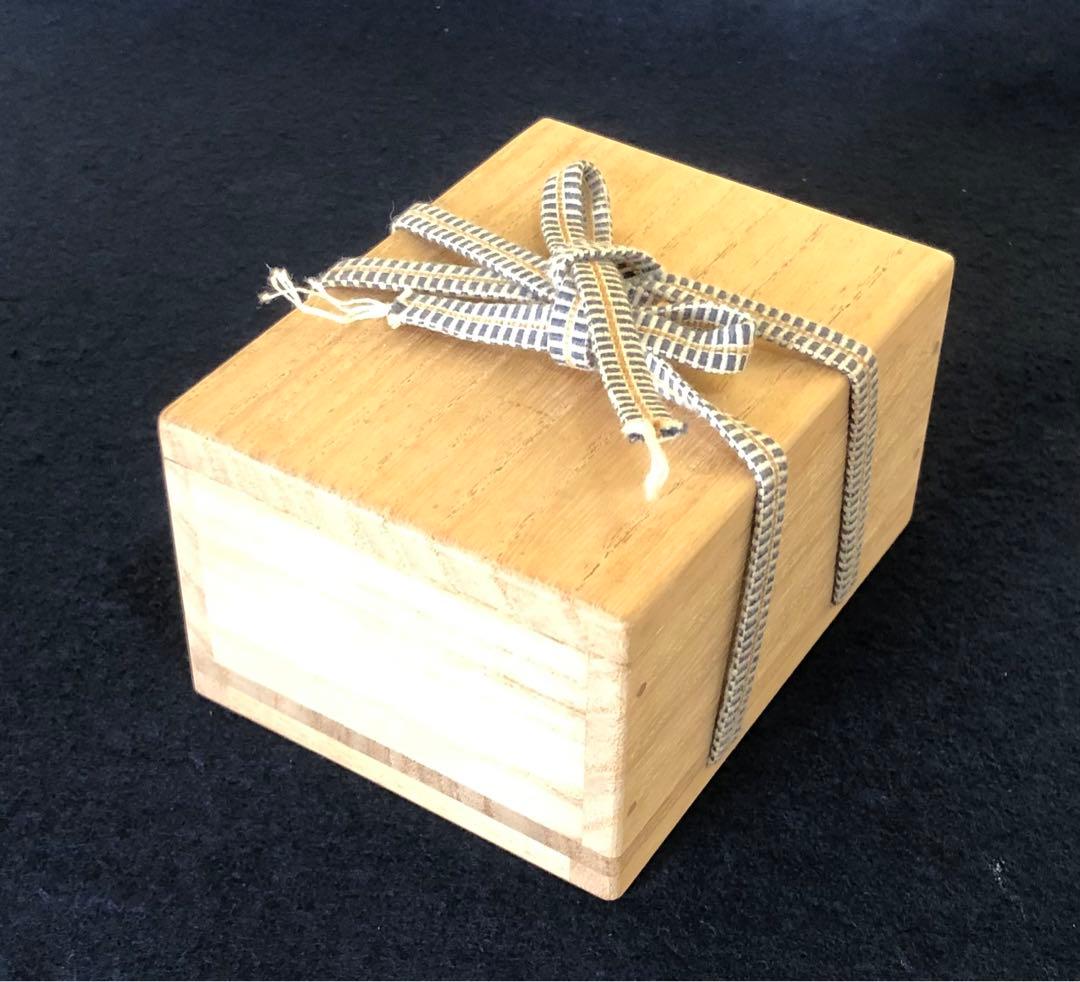 《R》茶道具 織部 香合 小森松庵造 共布 共箱　260209け1