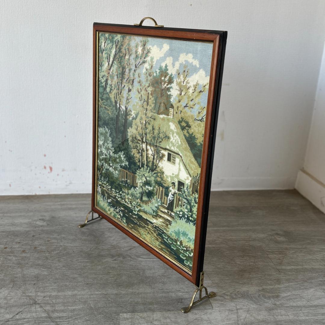 イギリス アンティーク家具 ファイヤースクリーン 衝立 1930年頃 955A